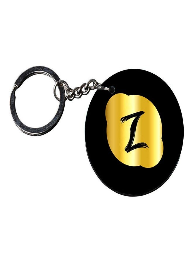 Anuman007 | Alphabet Z keychain | keychain for leather Printed Wooden Keychains | Circle Shape Set of 2 keyrings 2x2 inch - Image 3