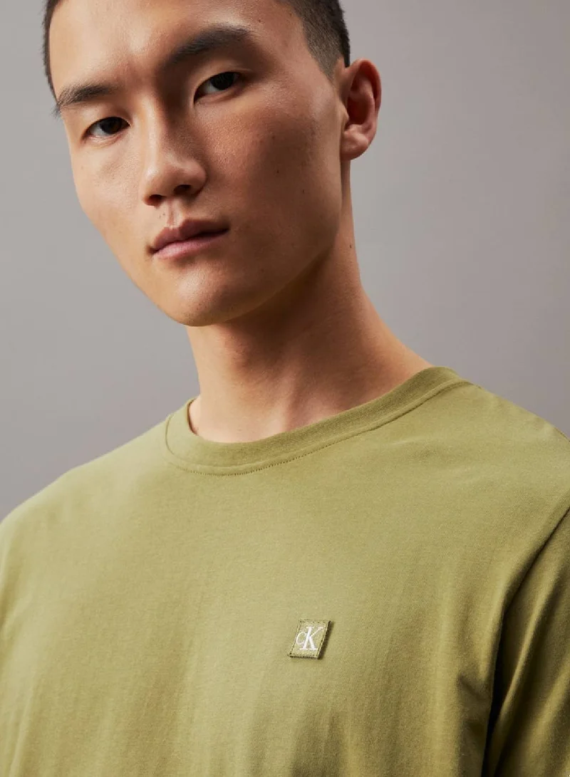 Calvin Klein Jeans Men's Monogram T-Shirt -  cotton jersey, Green