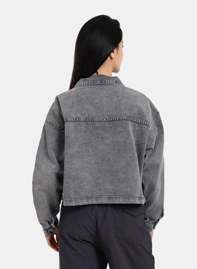 Clue Cropped Denim Jacket  - Image 3