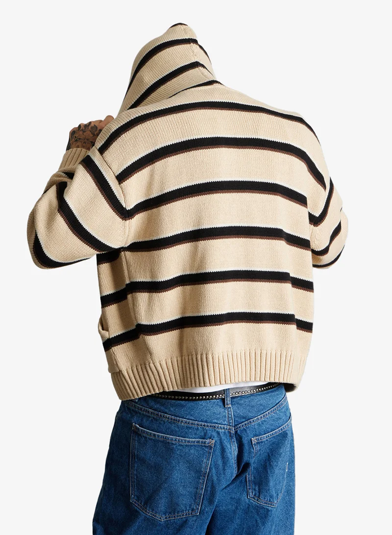 Huf Banks FZ Striped Hoodie