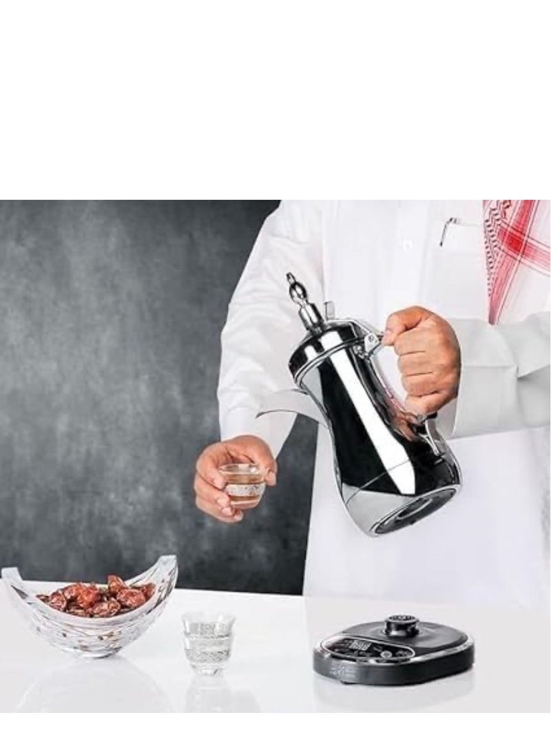 غالف دالا ماكينة صنع القهوة والشاي العربية بسعة 1.0 لتر وقدرة 1600.0 وات GA-C9845 أسود/ فضي  - Image 4