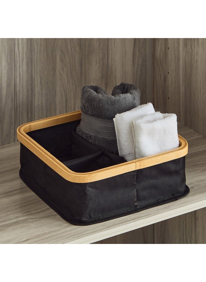 Home Box Oxford Fabric Wardrobe Organiser with 4 Compartments 30.5 x 9.5 x 30.5 cm  - Image 1