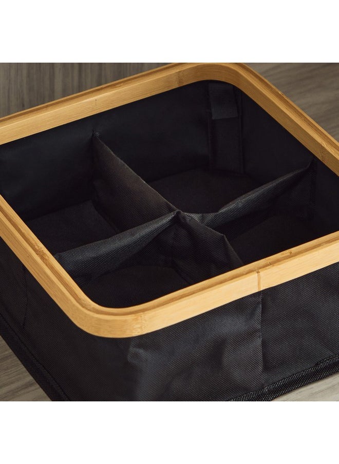 Home Box Oxford Fabric Wardrobe Organiser with 4 Compartments 30.5 x 9.5 x 30.5 cm  - Image 3