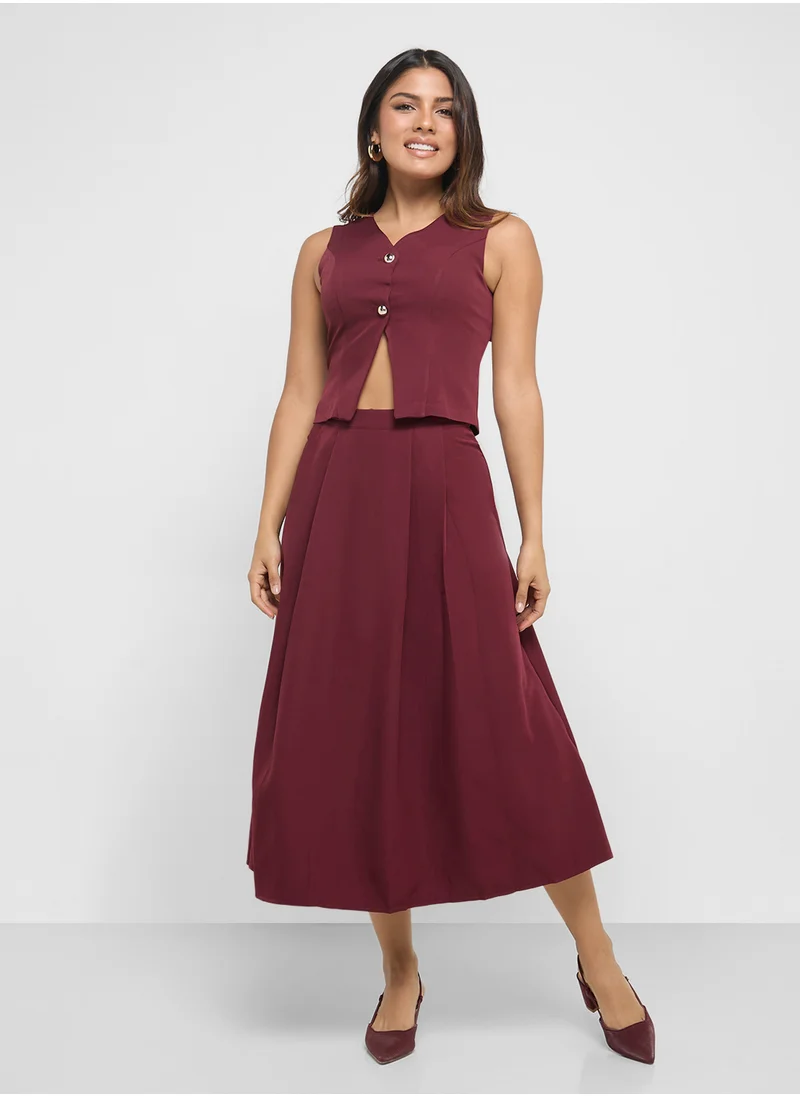 خزانة Blazer Top & Skirt Set
