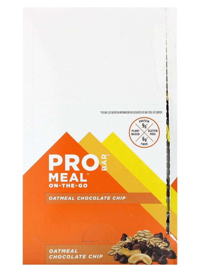 Meal-On-The-Go Oatmeal Chocolate Chip 12 Bars 3 oz (85 g) Each