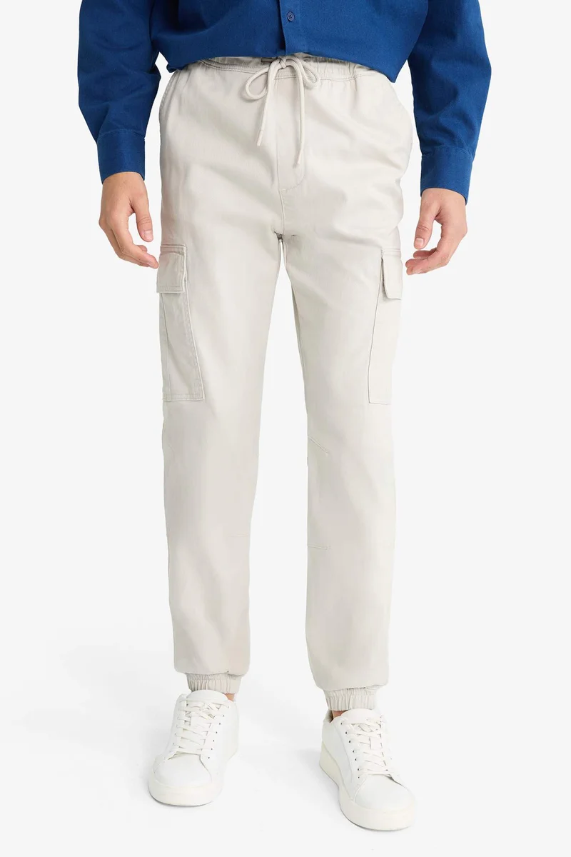Defacto  Regular Fit Drawstring Waist Cargo Jogger Pants for Men | Best Price UAE