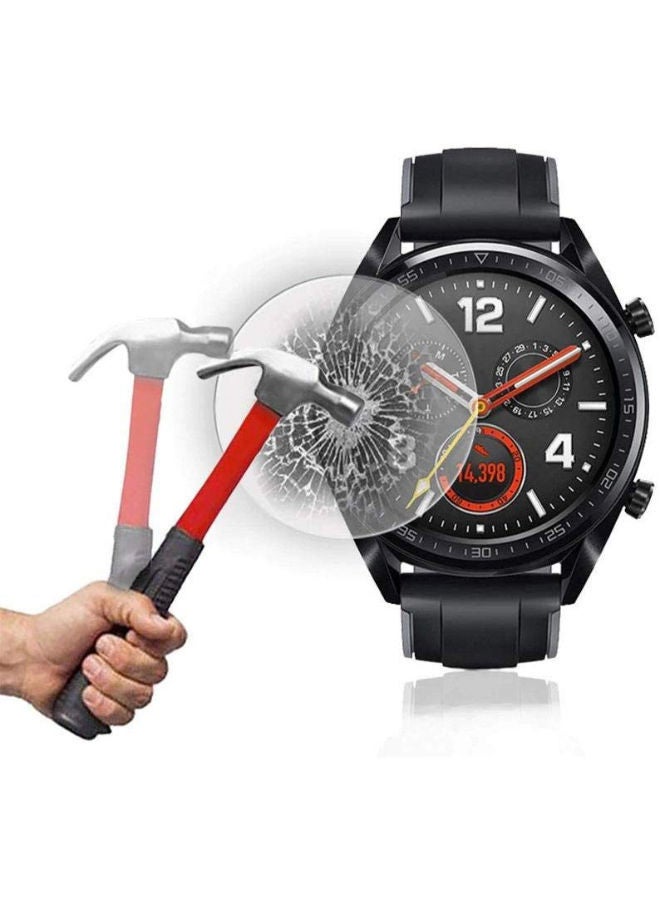 NIBEMINENT Tempered Glass Screen Protector Film For Huawei Watch GT 46millimeter Clear - Image 2
