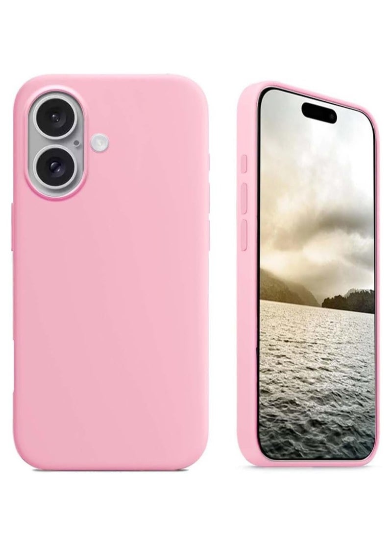 Slim Fit Soft TPU Case for iPhone 16 - Matte Pink - Image 1