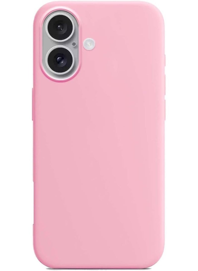 Slim Fit Soft TPU Case for iPhone 16 - Matte Pink - Image 2