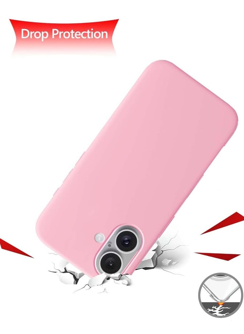 Slim Fit Soft TPU Case for iPhone 16 - Matte Pink - Image 4