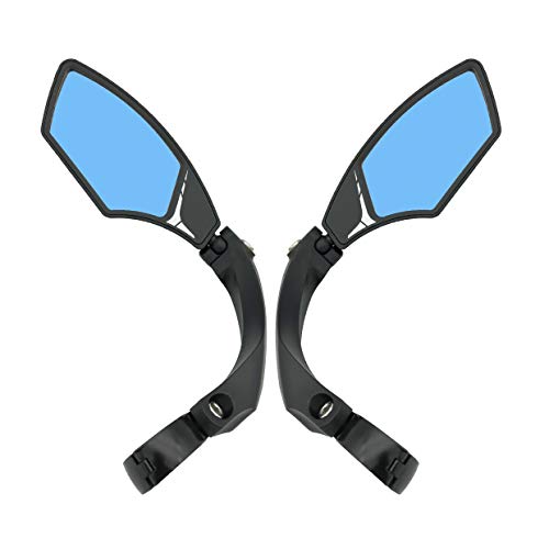 Hafny New Handlebar Bike Mirror, HD Blast-Resistant, Safe Crystal Clear Glass, Adjustable Rotatable Rearview Mirror for Bicycle, HF-MR095 - Image 1