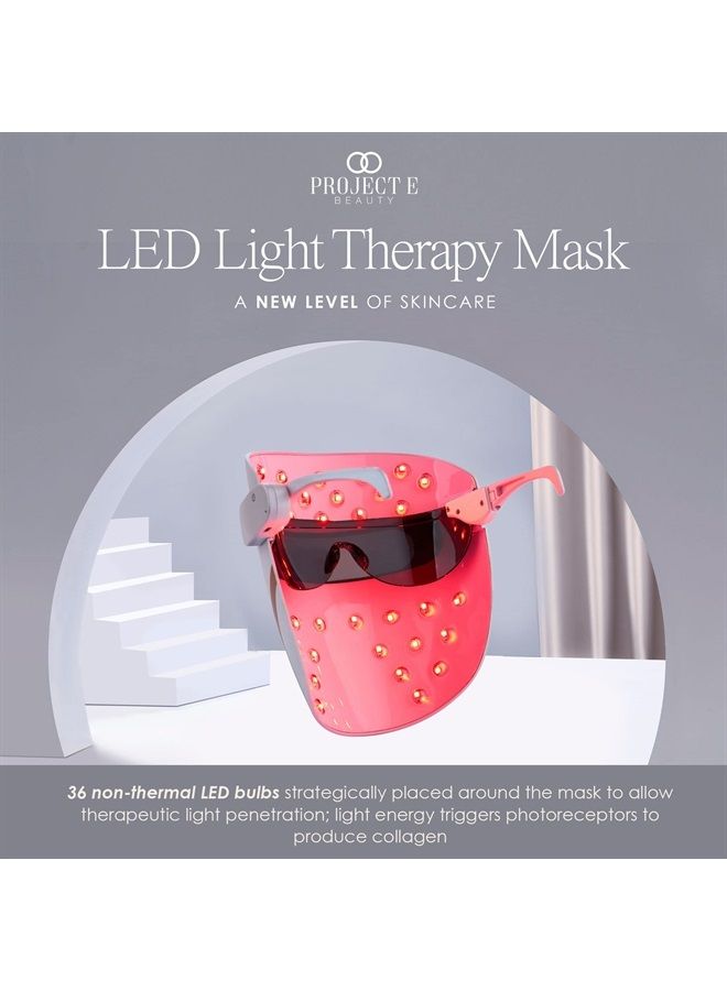 Project E Beauty LED Light Therapy Mask FDA-Cleared | Infrared, Red & Blue Light Therapy | Collagen Boost | Anti-Wrinkle & Anti-Acne | Wireless Face Mask | Advanced Skincare | All Skin Types - Image 5