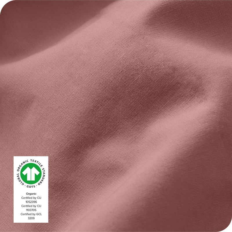 Bare Home Bare Home 100% Organic Cotton Twin XL Fitted Bottom Sheet - Crisp Percale Weave - Lightweight & Breathable - Deep Pocket Fitted Sheet (Twin XL  Dusty Rose)  - Image 4