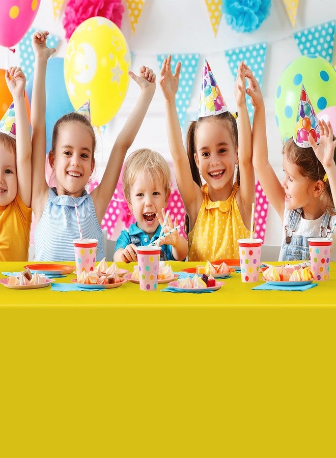 MASHAN 24 Pack Assorted Color Rectangle Plastic Tablecloth Disposable Rainbow Tablecloth Colorful Rectangle Table Covers for Birthday Wedding Fiesta Picnic Home Party Decorations, 54 x 108 Inch,6 Color - Image 5