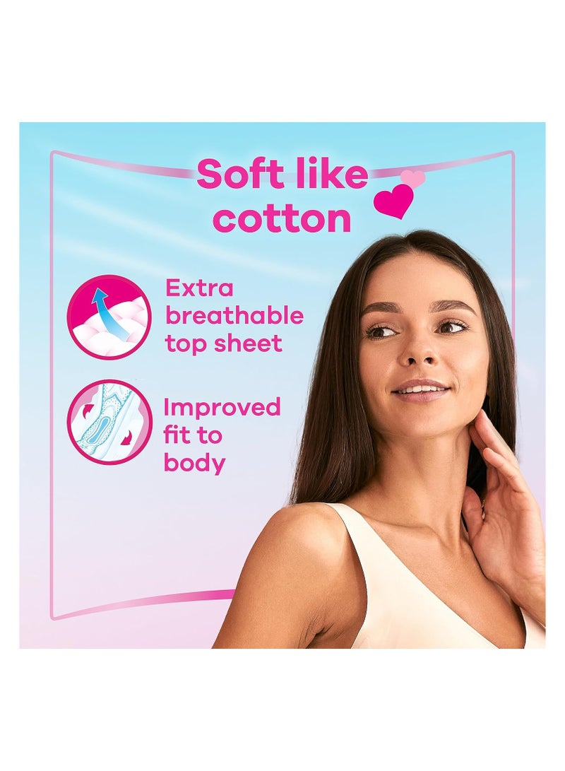 أولويز فوط صحية قطنية من مجموعة Skin Love، 30 فوطة كبيرة وسميكة - Image 3