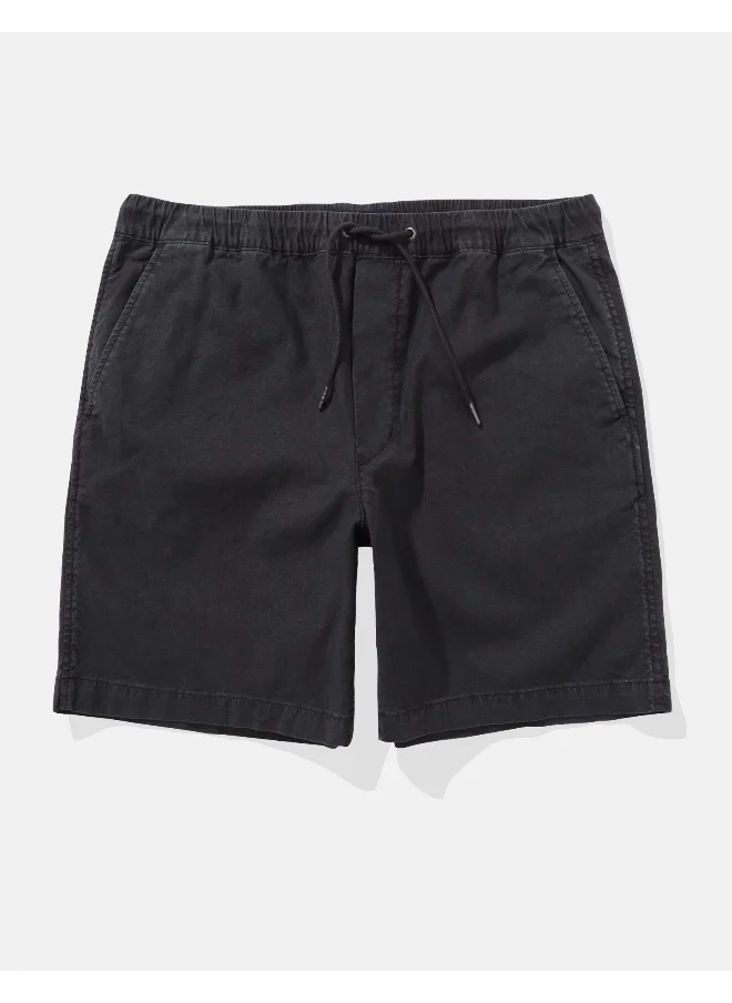 American Eagle AE Flex 8" Lived-In Linen-Blend Trekker Short