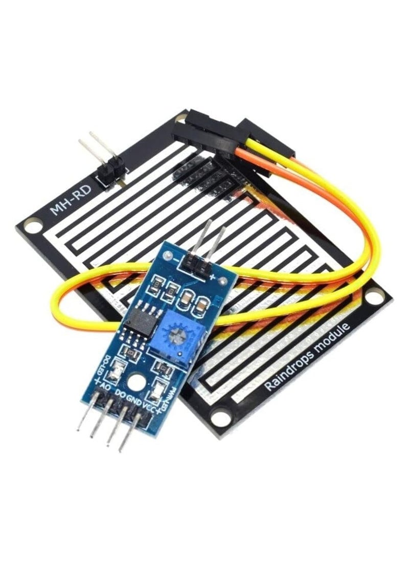 SOLDOUT 3.3-5V Rain Raindrops Sensitive Detection Sensor Module Weather Humidity Compatible with Arduino DIY Kit  - Image 1