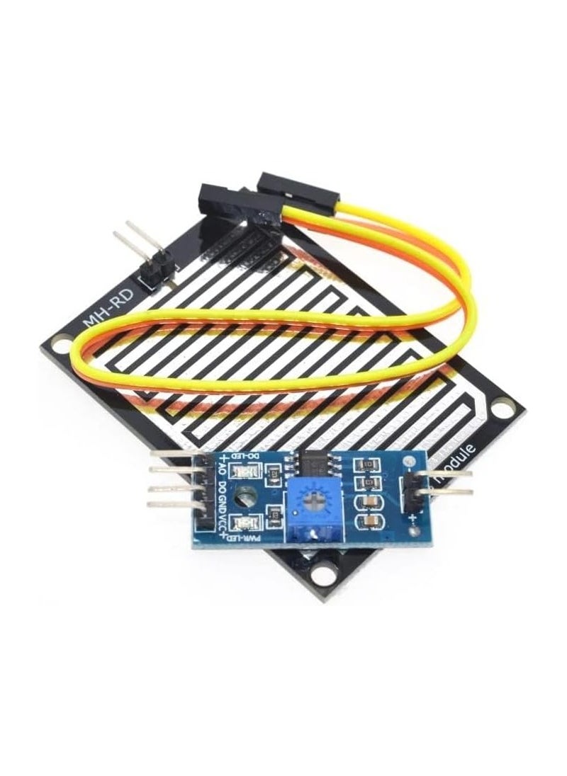 SOLDOUT 3.3-5V Rain Raindrops Sensitive Detection Sensor Module Weather Humidity Compatible with Arduino DIY Kit  - Image 4