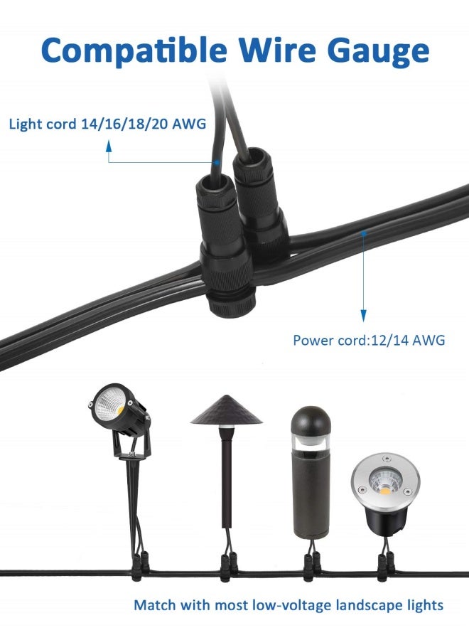 Low Voltage Fastlock Wire Connectors For Landscape Lighting Path Lights 12-14 Gauge Cable Connector Work With Malibu Paradise Moonrays And Other Outdoor Lighting Brands 20 Pack - Image 2