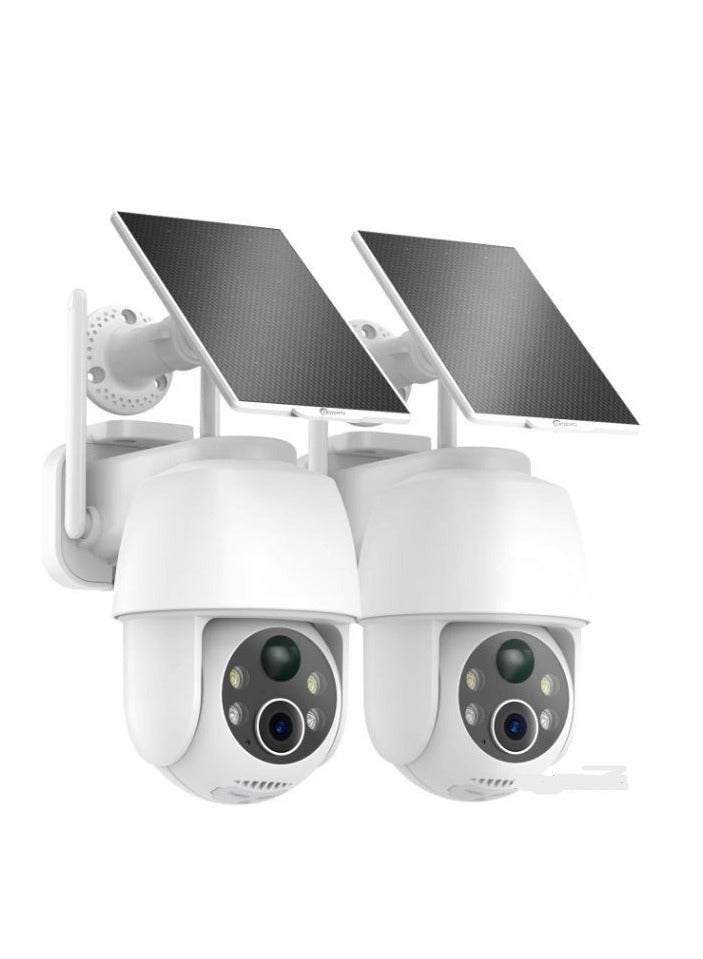 2-Pack Wireless 3MP Outdoor Security Cameras – Color Night Vision, PIR Sensor, Two-Way Audio, Alexa/Google Assistant Compatible