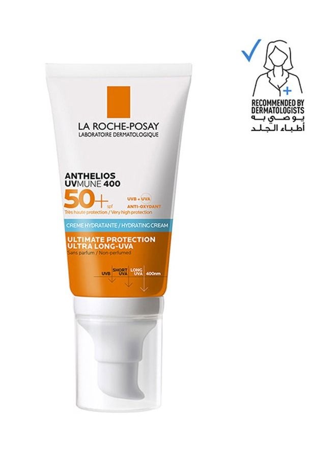 أنثيليوس UVMune 400 كريم مرطب واقي من الشمس SPF50+ 50 مل 