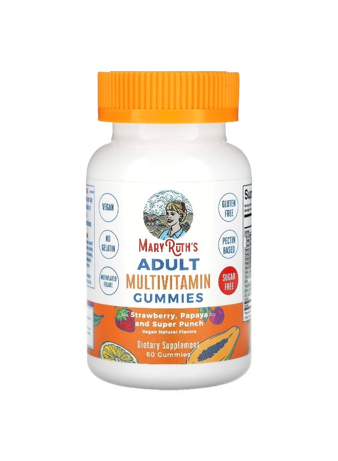 MaryRuth's, Adult Multivitamin, Strawberry, Papaya and Super Punch, 60 Gummies - Image 1