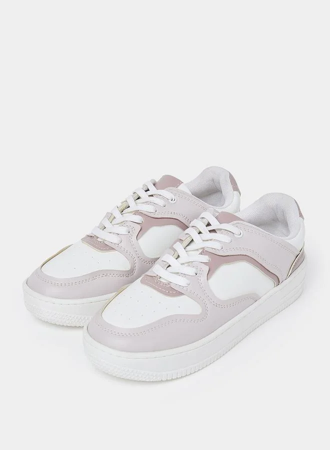 Styli Active Colorblock Lace-Up Sneakers