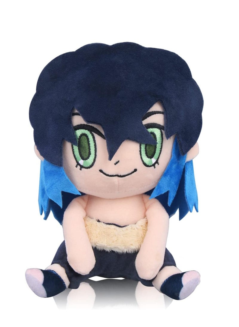 22cm Anime Plushie Nezuko Tanjirou Plush Doll Toys, Soft Kawaii Seated Manga Figure Dolls Collectibles Gifts for Fans (Inosuke) - Image 5
