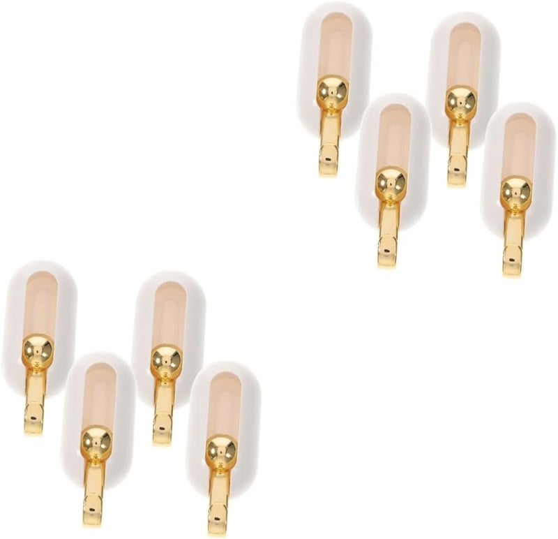 Jojofuny 8pcs White Wall Adhesive Hooks Sticky for Hanging Towels Clothes Coats Bathroom Minimalist Design - Image 1