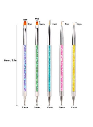 AIBEE Nail Art Brushes, 5pcs Double-Ended Acrylic Nail Brush Including 7/9/11mm Nail Liner Brush Flat Brushes and Nail Dotting Tools for Nail Art Design - pzsku/ZA95EB4BC92CEB6FE950FZ/45/1744002032/1a547317-7339-4397-b98a-e0e18744d8ba
