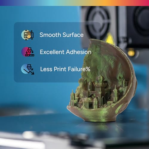 OVERTURE Easy PLA 1.75mm 3D Printer Filament, 1kg PLA Cardboard Spool (2.2lbs), Dimensional Accuracy +/- 0.02mm, Fit Most FDM Printer (Easy Black) - Image 3