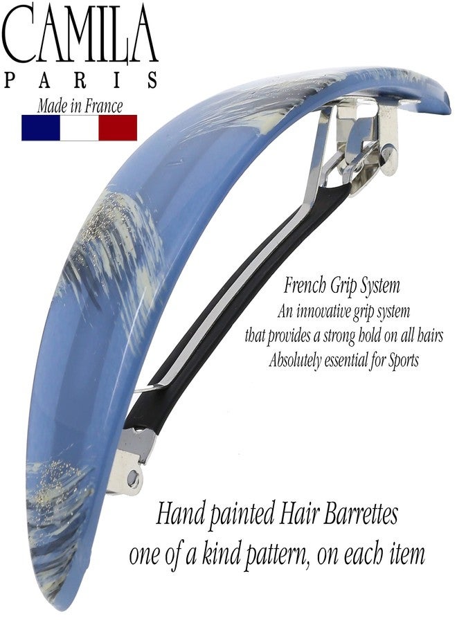 Camila Paris CP3326 French Hair Barrette Oval For Thick Curly Wavy Long Hair, Strong Hold Grip Hair Clips for Women, No Slip Rubberized Metal Clasp, Styling Girls Hair Accessories, Made in France - Image 2