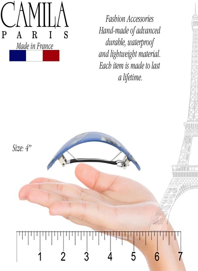 Camila Paris CP3326 French Hair Barrette Oval For Thick Curly Wavy Long Hair, Strong Hold Grip Hair Clips for Women, No Slip Rubberized Metal Clasp, Styling Girls Hair Accessories, Made in France - Image 3