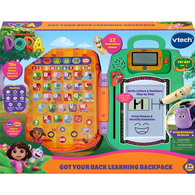 VTech Dora the Explorer Got Your Back Learning Backpack (21 x 7 x 28 cm, Purple) - Image 1