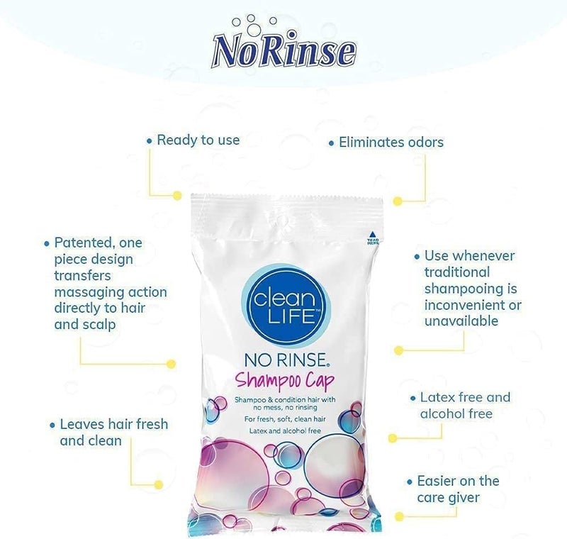 No Rinse قبعة شامبو بدون شطف (5 عبوات) - Image 3