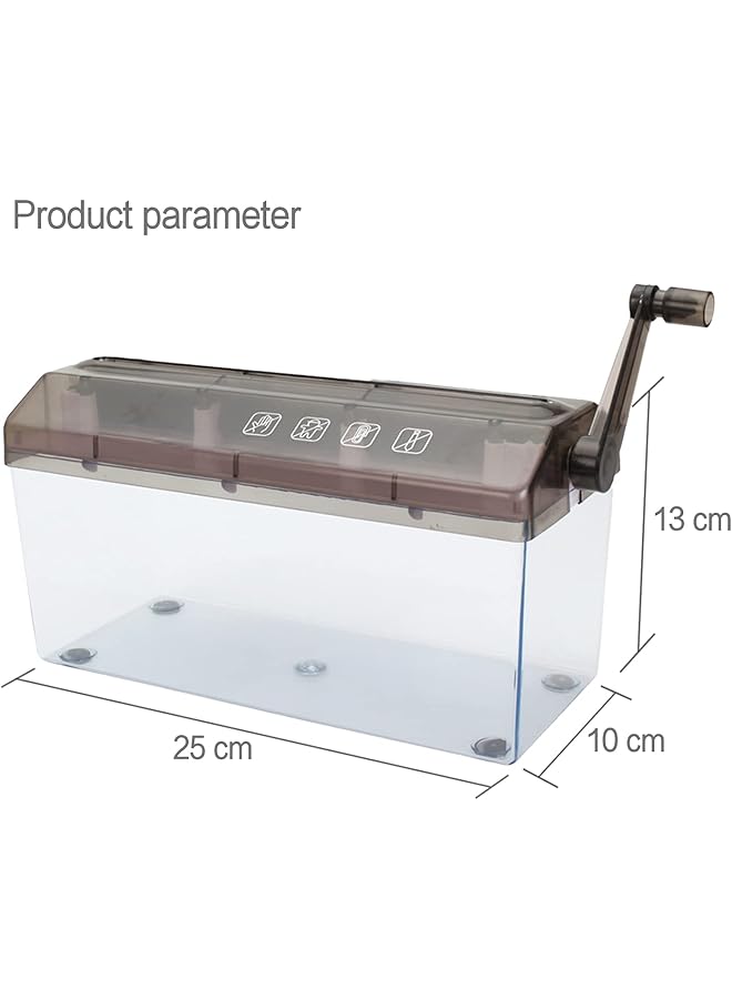 erorex Portable Hand Shredder Mini Paper Shredder Manual Shredder Documents Paper Cutting Tool For Office School Home Desktop Stationery For Paper Bills Receipts - Image 2