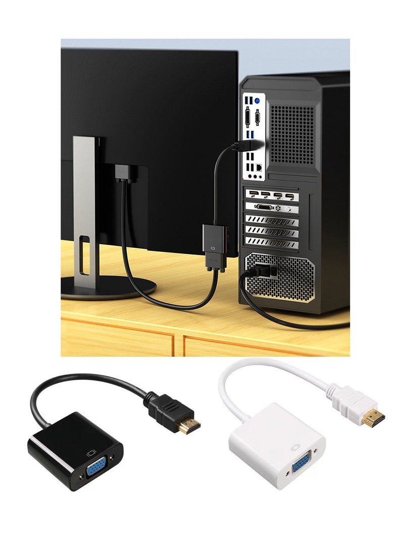 محول HDMI إلى محول VGA 1080P بطاقة فيديو خارجية 1080P إلى سطح المكتب، والكمبيوتر المحمول، والتلفزيون عالي الدقة، والشاشة، وجهاز العرض - Image 5
