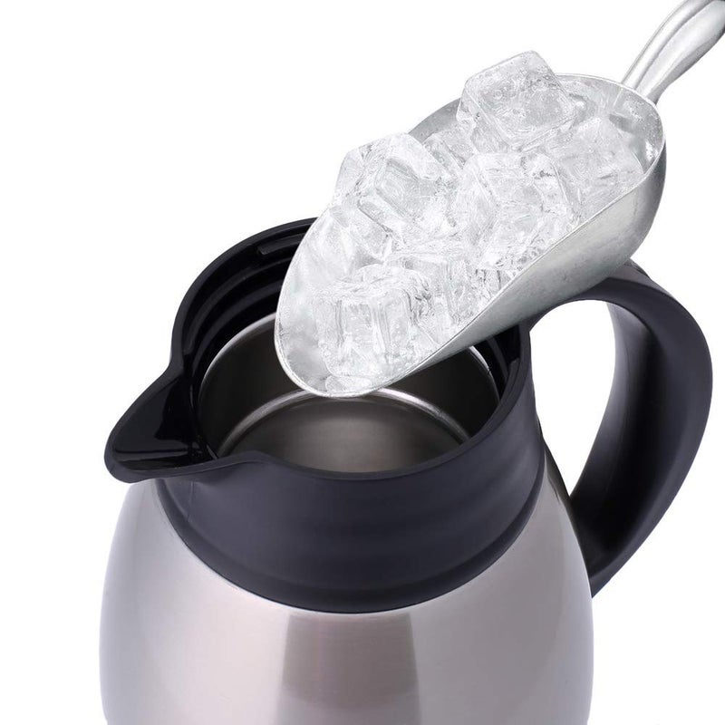 GiNT Stainless Steel Thermal Coffee Carafe, Double Walled Vacuum Water and Beverage Dispenser, 12 Hour Heat Retention, 65 OZ /1.9 Liter, Silver - Image 4