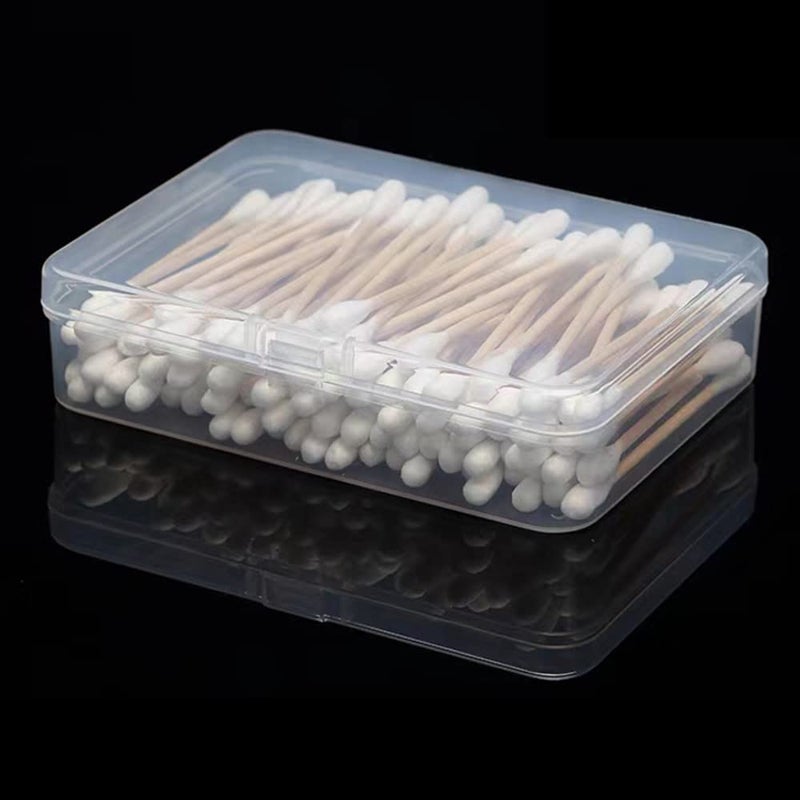 DKAOVH 4-Pack Rectangular Plastic Storage Containers Box with Hinged Lid for Beads and Crafts,Card Case Holder,Playing Card Case Box Storage (4.45 x 3.3 x 1.14 inch) - Image 5