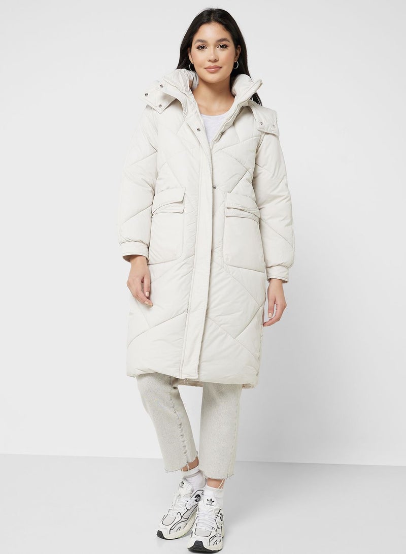 ELLA Longline Padded Jacket - Image 4
