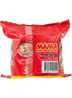 Mama Mama Shrimp Flavour Tom Yum Instant Noodles 60 g 5 Packs  - Image 2