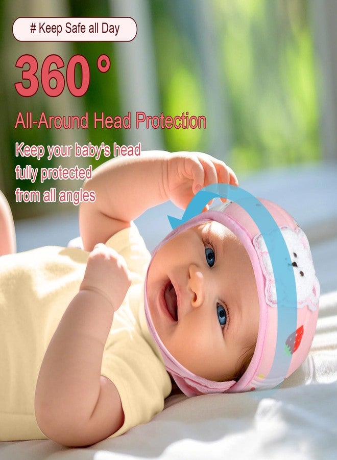 Accmor Baby Head Protector, Cute Baby Safety Helmet for Crawling Walking Running, Infant Headguard Soft Cushion Lightweight Breathable Protective Caps, Anti-Collision Toddler Helmets for 6m-24m Girls - Image 3