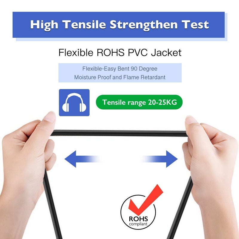 Device Of Urban Infotech كابل مكبر صوت 20م Speakon إلى 6.35 مم، 1/4" TS ذكر، 12 قياس AWG، سلك DJ/PA، أسود، للاستخدام الداخلي، متوافق مع مكبر الصوت، مكبر الصوت - Image 4