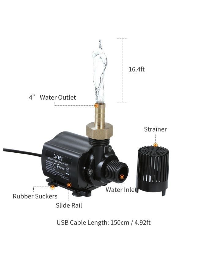 NIBEMINENT Ultra Quiet Brushless Water Pump Set Multicolour 9.5 x 5.2 7centimeter - Image 2