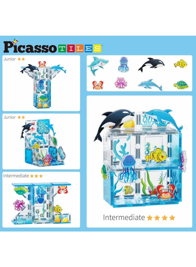 PicassoTiles Picasso Magnetic Tiles Aquarium Marine Animal 26-pieces - Image 5
