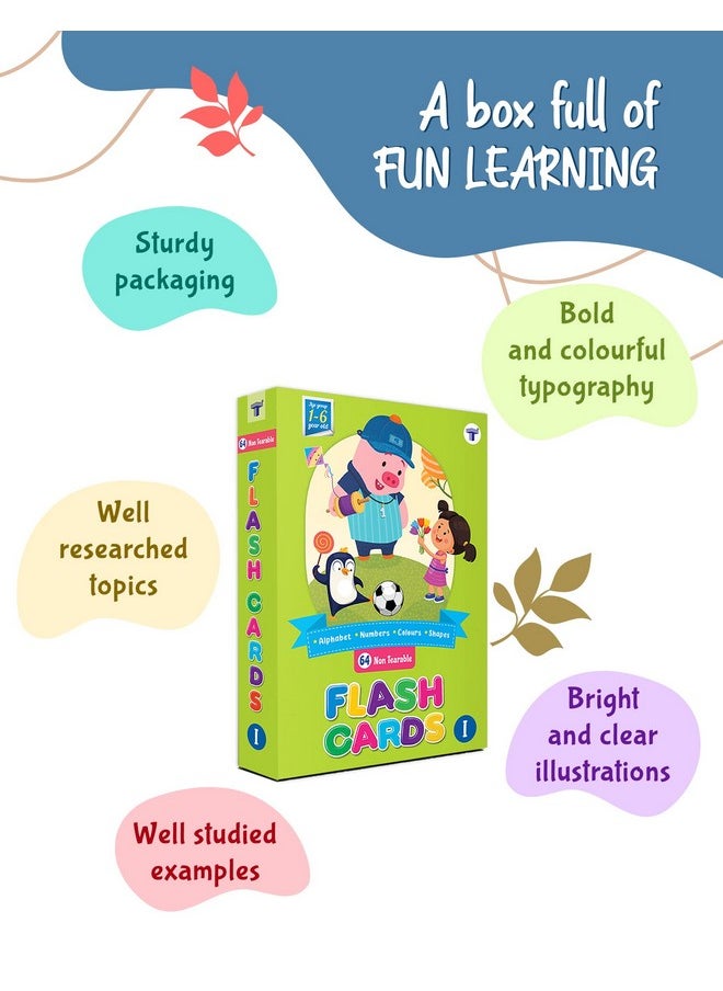 TARGET PUBLICATIONS Flash Cards for Kids Learning Toys | Alphabet, Numbers, Colours and Shapes Flashcards | Activity Cards for 1-6 Years Old Kids | 64 Non Tearable Cards  - Image 4