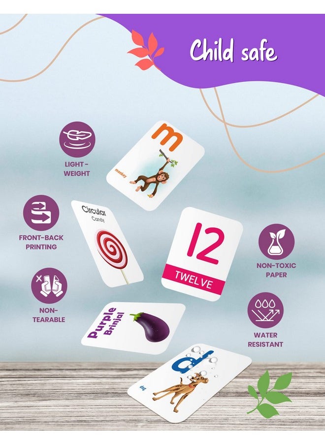 TARGET PUBLICATIONS Flash Cards for Kids Learning Toys | Alphabet, Numbers, Colours and Shapes Flashcards | Activity Cards for 1-6 Years Old Kids | 64 Non Tearable Cards  - Image 5
