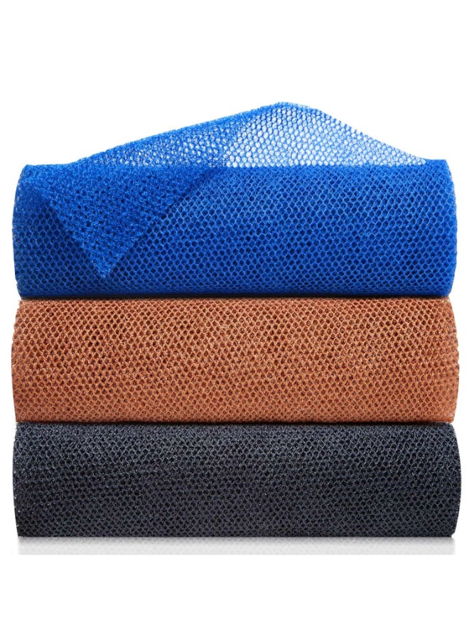 TUZIER African Net Sponge 3 Pieces African Exfoliating Net African Bath Sponge Scrubbing Rag Net African Wash Shower Long Net Body Scrubber - Image 3