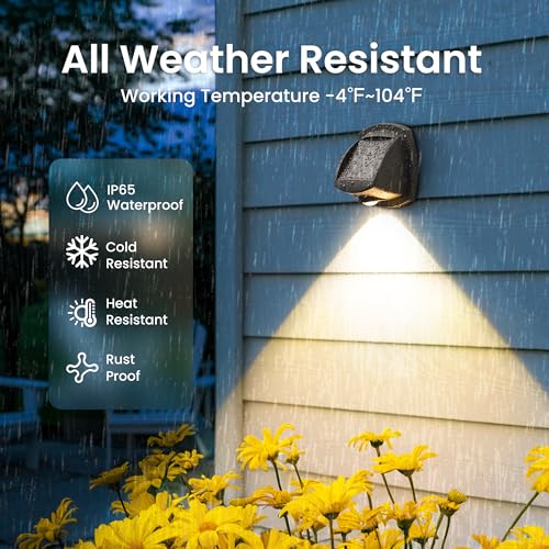 SOLPEX Solar Lights Outdoor Waterproof IP65, Solar Stair Lights Outdoor for Fence, Deck, Step, Dual Color LED 3 Lighting Modes House Wall Light for Porch, Backyard, Fence, Garden Decor-12 Pack - Image 2