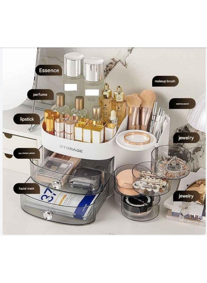 Bayleef Cosmetic Storage Box Desktop High-Level Dustproof Household Large Capacity Table Top Lipstick Skin Care Finishing Storage Rack - Image 3